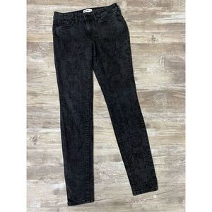 William Rast Stretch Perfect Skinny Jean Textured Black Sculpting Uplift Size 26